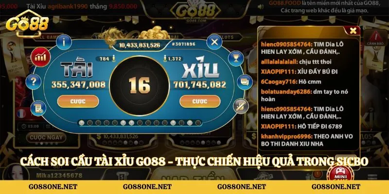 Cách Soi Cầu Tài Xỉu Go88 - Thực Chiến Hiệu Quả Trong Sicbo