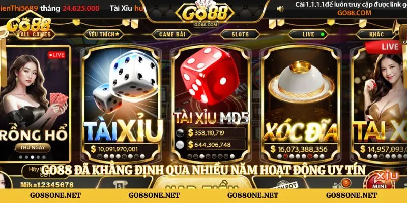 Go88 đã khẳng định qua nhiều năm hoạt động uy tín