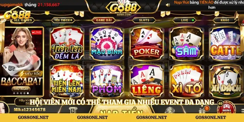 Hội viên mới có thể tham gia nhiều event đa dạng